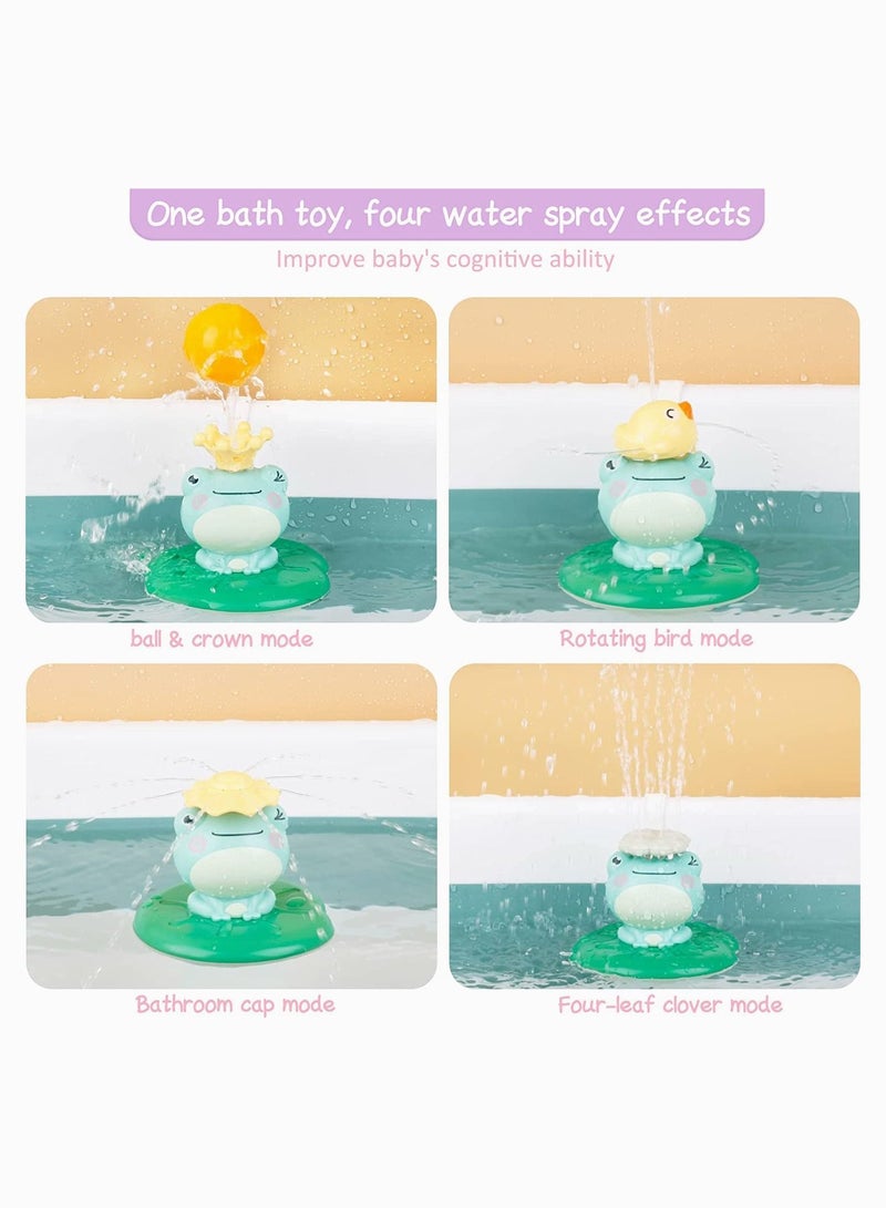 واي آند دي Baby Bath Toy, Induction Shower Toys Floating Bathtub Toy Water Spray Swimming Pool with 4 Mode, Frog Funny and Sprinkler Bathroom - Image 5