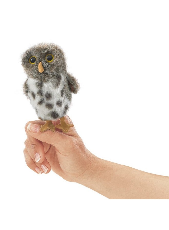 Folkmanis Mini Spotted Owl Finger Puppet - Image 1