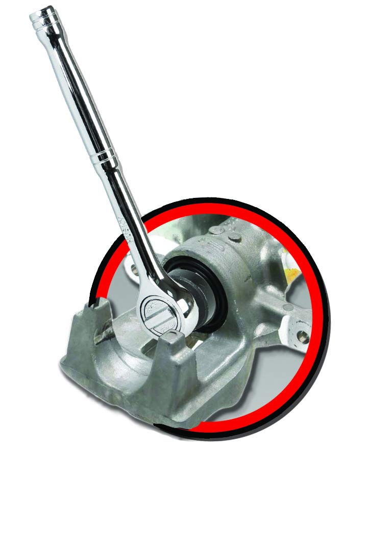 Performance Tool W80627 Adjustable 2 Pin Brake Caliper Piston Wind-Back Tool with 3/8-Inch Drive and Compatibility for Most Domestic and Import Cars - Image 3