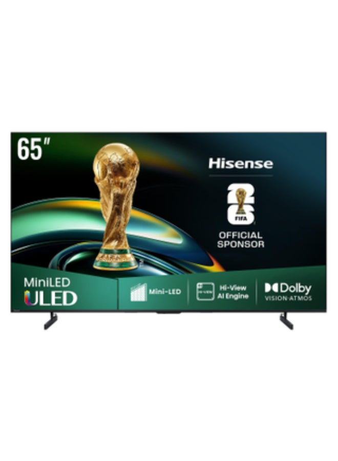 هايسنس تلفاز ذكي QLED 65 بوصة 4K UHD بتقنية النقاط الكمومية، Dolby Vision Atmos، مع مضخم صوت مدمج، Game Bar Plus 120Hz (لوحة 60Hz)، معزز AI 4K، ضمان لمدة عامين - Image 1