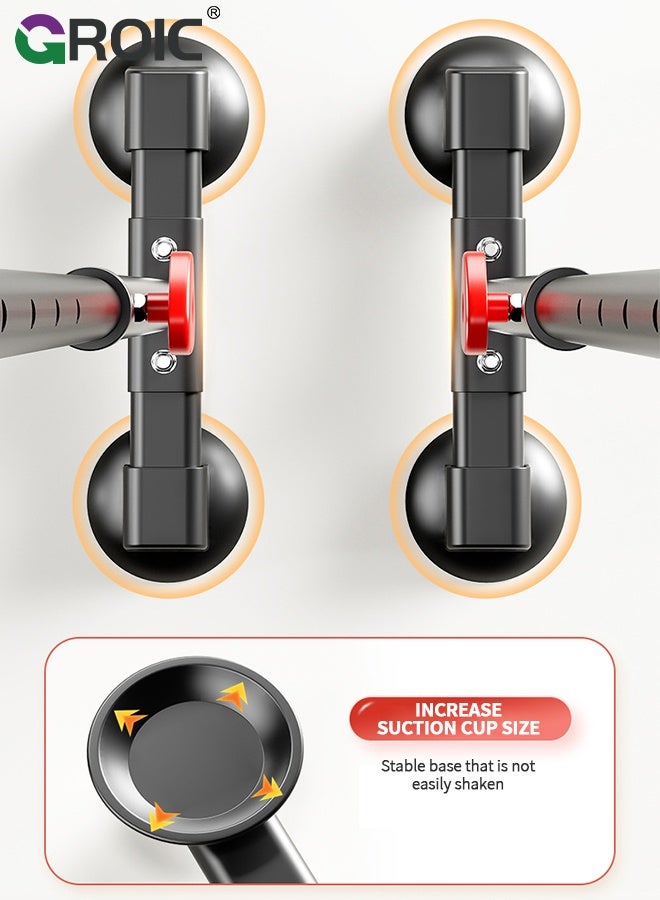 GROIC "Pull Up Bar, No-Drill Pull Up Bar with Gymnastic Rings, 96-135cm Adjustable Floor-to-Ceiling Chin Up Bar, Heavy-Duty Indoor Home Gym Equipment for Kids & Adults, Home Fitness Equipment, Chin Up Bar " - Image 4