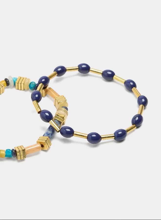 PARFOIS Set Of Elastic Bracelets With Stones