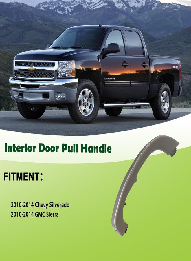 omoZone Interior Door Pull Handle Armrest Inside Grab Handle Front Left Driver Side Cashmere Compatible with 2010-2014 Chevrolet Chevy Silverado GMC Sierra Replaces 22842356 - Image 3