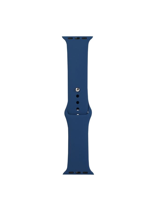 Replacement Strap For Apple Watch Series 9&8&7 41mm / SE 3&SE 2&6&SE&5&4 40mm / 3&2&1 38mm Silicone Watch Band, Short Section female Sea Blue 