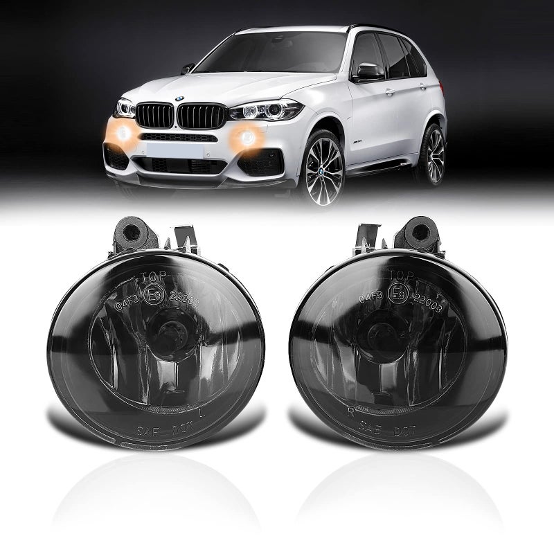 TangMiGe Fog Lights Compatible with BMW X1 X2 X3 X4 F48 F39 F25 F26 Halogen Lamp wo Adaptive Headlamps X5 X6 F15 F16 20112021 1 Pair Smoke Lens