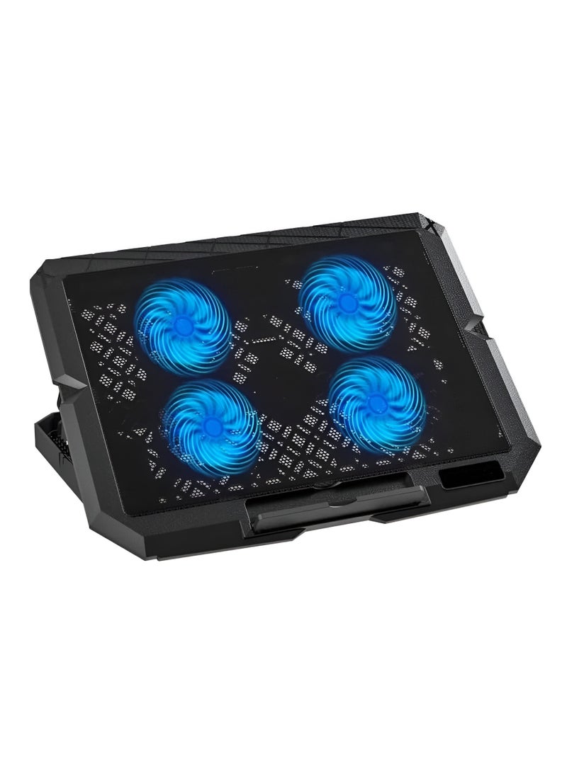Generic C4000 Laptop Cooling Stand - 17 Inch - 4 LED Fans with USB Ports - Ultra-thin Design - Ergonomic and Comfortable  - Image 1