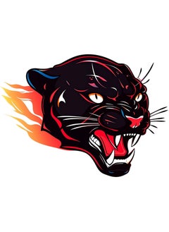 Dopetattoo 6 Sheets Fake Tattoos Set Illustration of a Black Panther with Angry Face Expression Temporary Tattoos suitable for Adult Women Men for Children Boys and Girls 