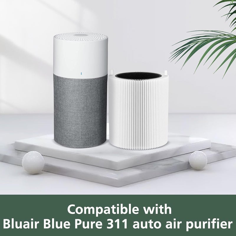 isinlive Blue Pure 311 Replacement Fil-ter Compatible with Blueair Blue Pure 311 Air Puri-fier Genuine, 2 in 1 Fil-tration Systems, Particle and Activated Carbon, 2 Pack(Not Fit for 311 auto) - Image 3