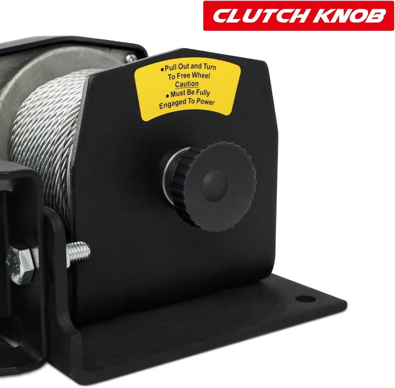 XPV AUTO 2500lbs Electric Winch with Wired Remote Control and Mounting Plate - Image 4