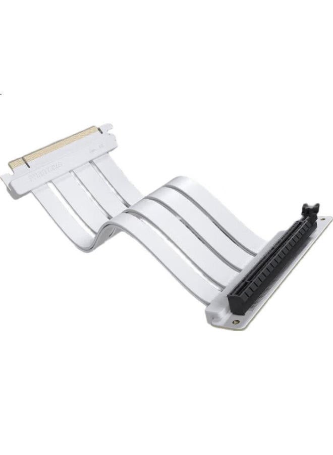 Phanteks كابل تمديد عمودي لبطاقة الرسوميات Phanteks Fl22 البيضاء PCI-E5.0/4.0، قابل للانحناء بطبقتين غير ضار، مضاد للتداخل الكهرومغناطيسي، 220 مم، فتحة عالية القوة، 5080 - Image 3