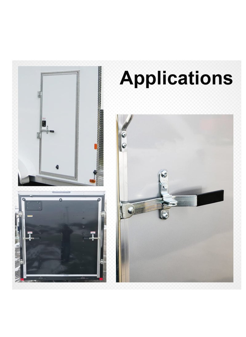 SYOSI Cargo Trailer Door Latch Hasp Keeper, for Ramp Padlock, Race Bar Lock Handle Enclosed Car Hauler, Enclosed Trailer Door Latch (Industrial Grade Steel, Comes with Screws and Waterproof Nuts)  - Image 4