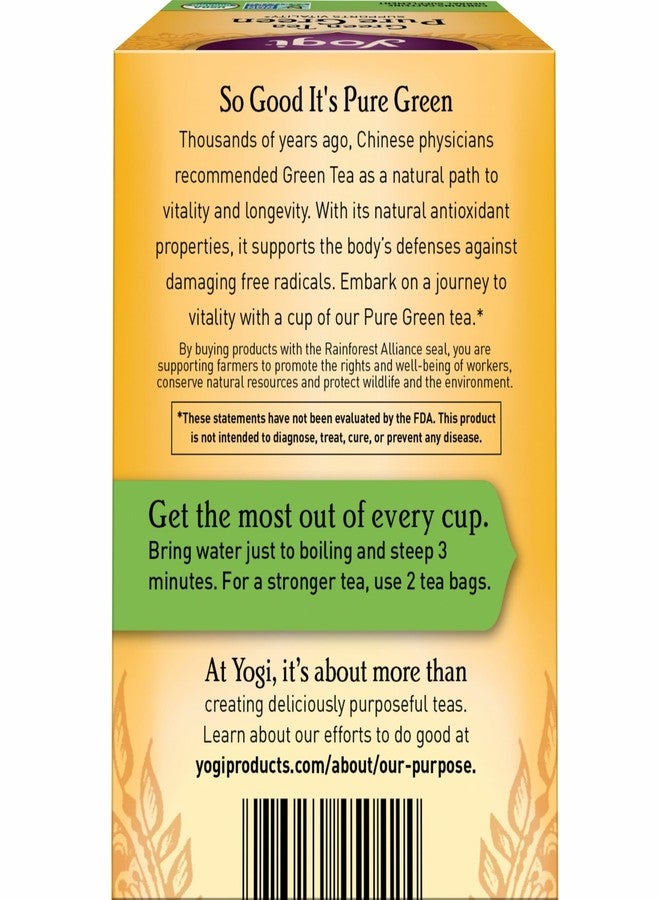 Yogi Tea Pure Green Tea - 16 Bags per Pack (4 Packs) - Organic - Supports Overall Health & Provides Antioxidants - Image 3