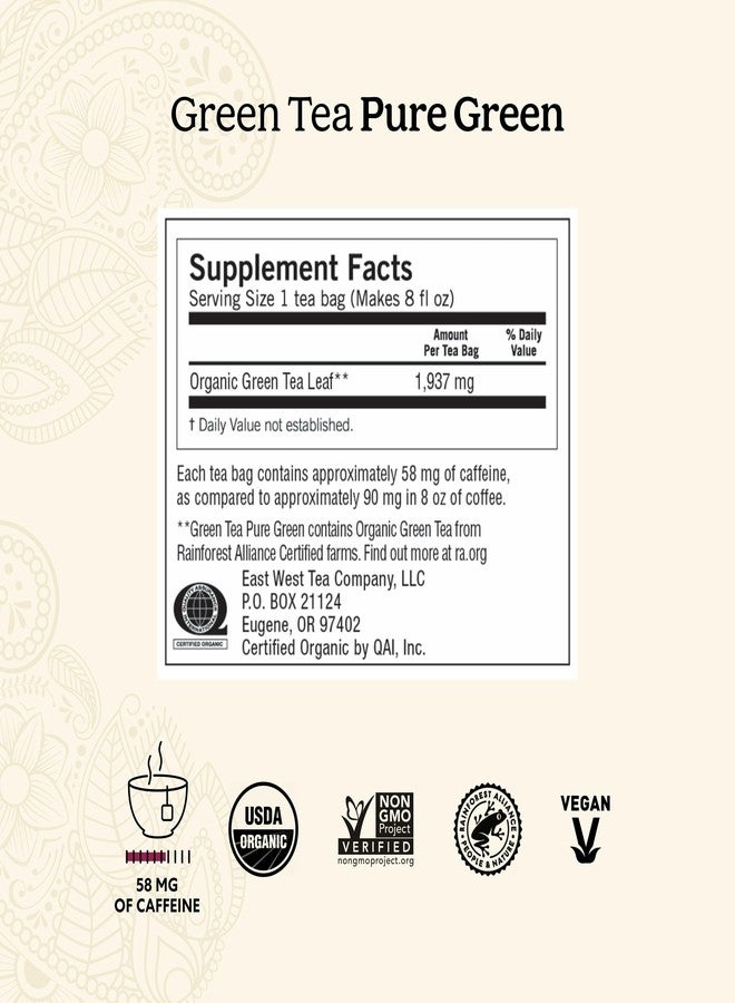 Yogi Tea Pure Green Tea - 16 Bags per Pack (4 Packs) - Organic - Supports Overall Health & Provides Antioxidants - Image 2
