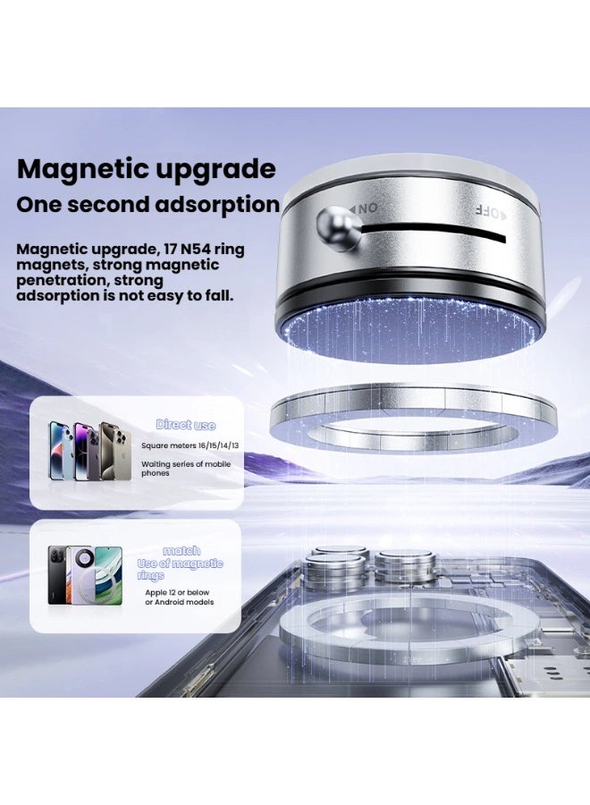 General Magnetic suction bracket magsafe desktop bracket folding portable car vacuum suction cup mobile phone bracket  - Image 3