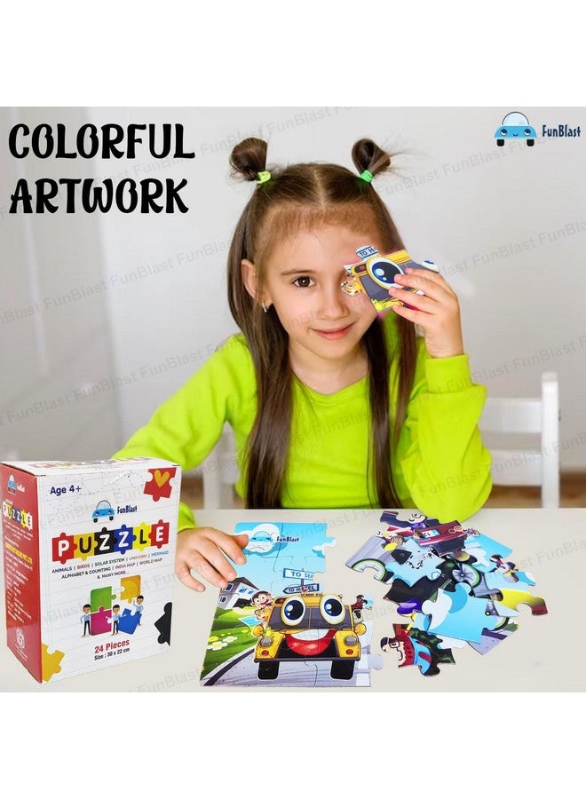 FunBlast Road Transport Jigsaw Puzzle for Kids - 24 Pcs Jigsaw Puzzle for Kids, Boys, Girls (Multicolor) - Image 4