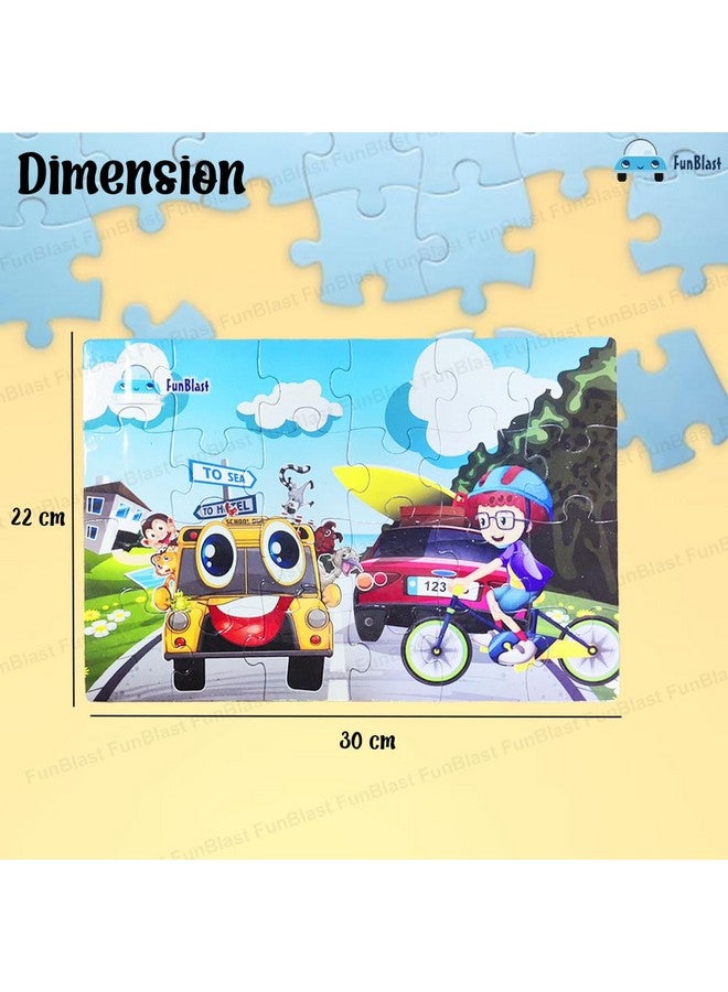 FunBlast Road Transport Jigsaw Puzzle for Kids - 24 Pcs Jigsaw Puzzle for Kids, Boys, Girls (Multicolor) - Image 2