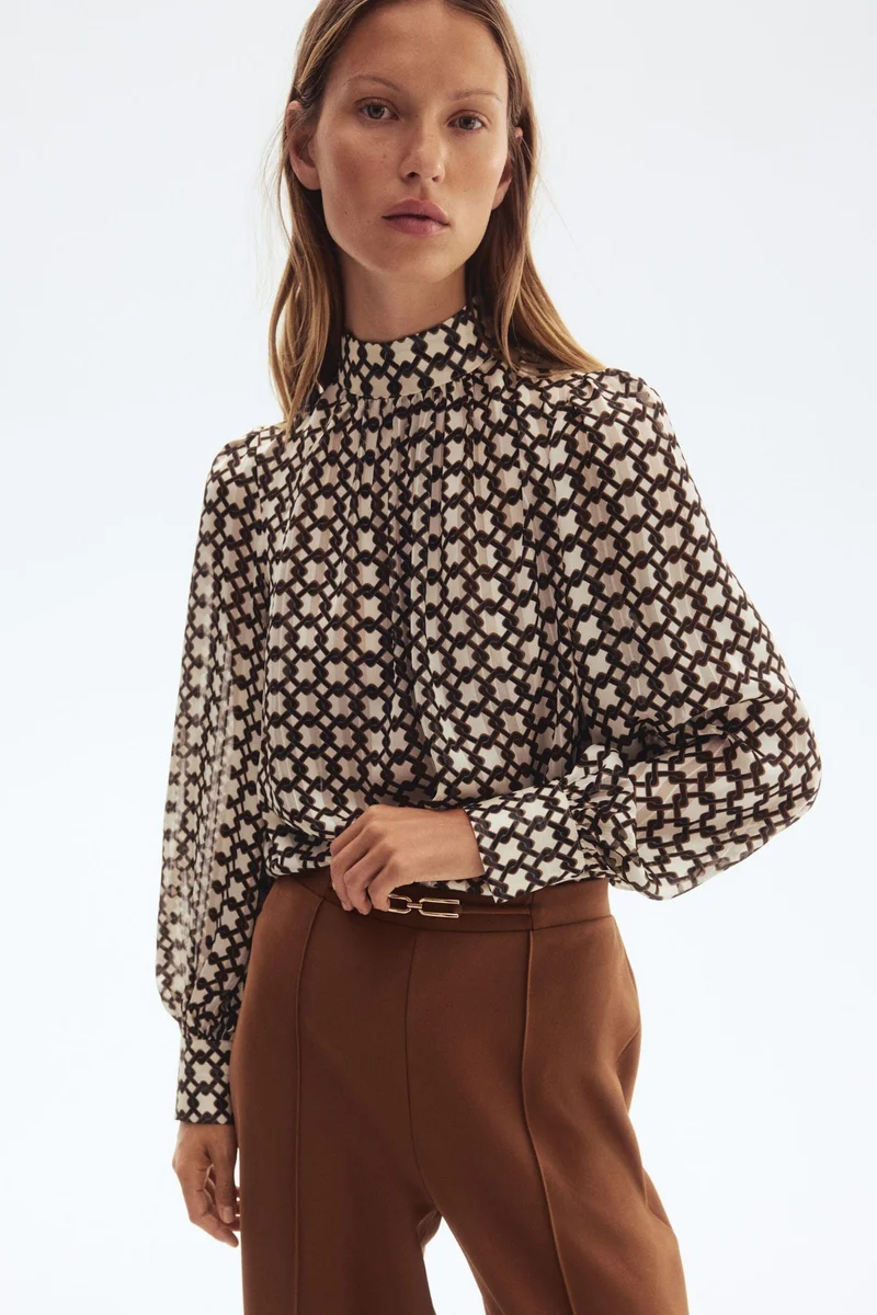 H&M Stand-collar blouse