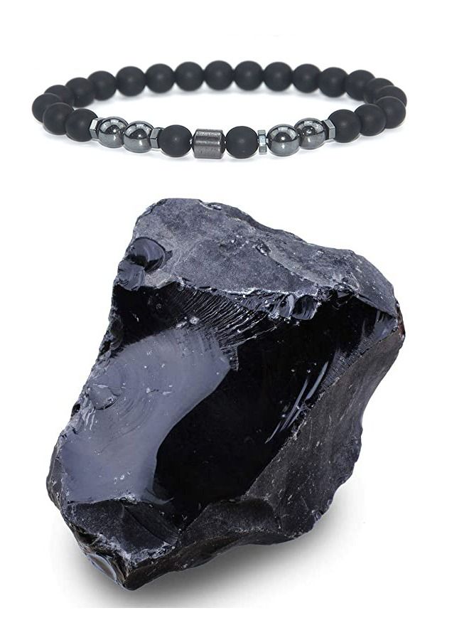 NIBEMINENT Magnetite Beaded Charm Anklet - Image 3