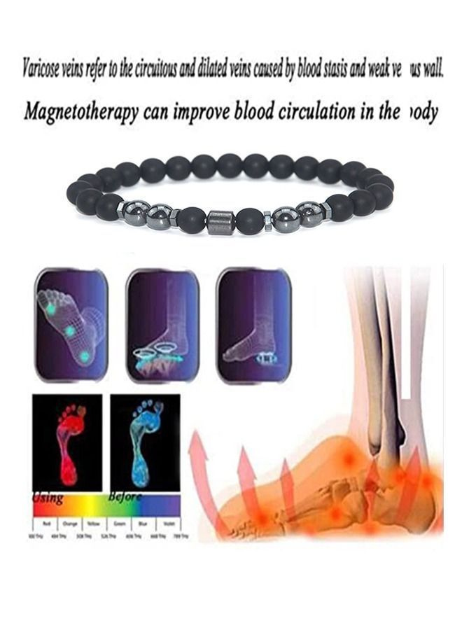 NIBEMINENT Magnetite Beaded Charm Anklet - Image 4