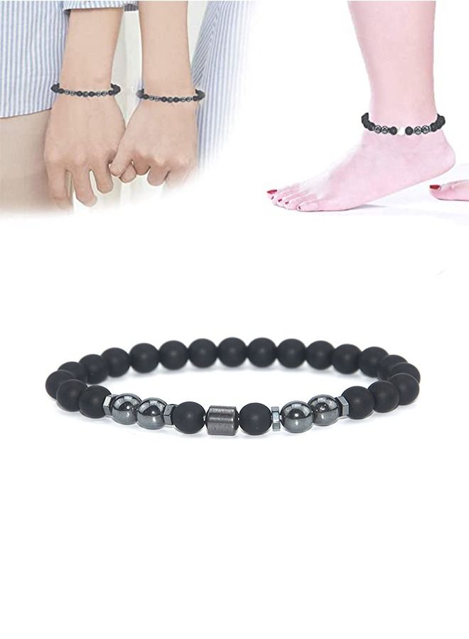 NIBEMINENT Magnetite Beaded Charm Anklet - Image 2