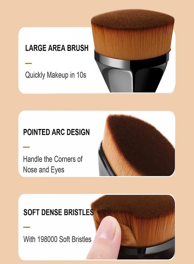 Getmecraft Foundation Makeup Brush Flat Top Kabuki Hexagon Face Blush Liquid Powder Foundation Brush for Blending Liquid, Cream or Flawless Powder Cosmetics with Bonus Protective Case - Image 4