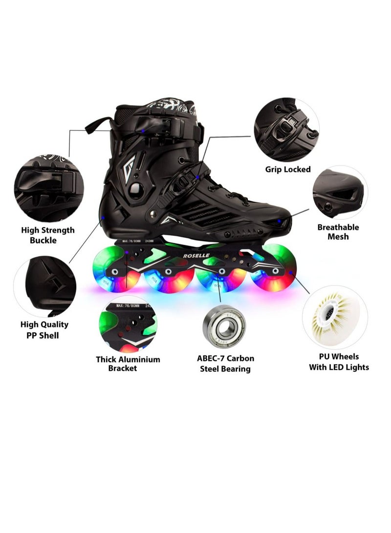 OVERS Inline Skates Shoes with LED Wheels for Unisex - Image 3