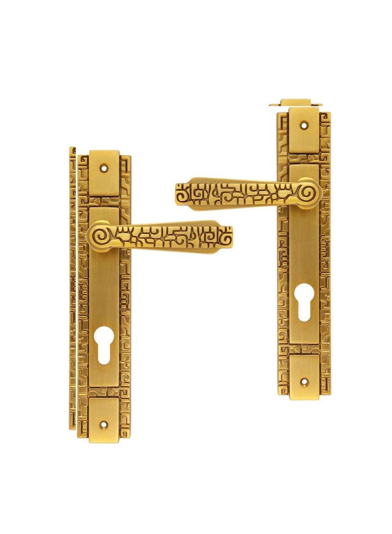 KNP KNP Lever Handle With Lock Antique Brass combines classic elegance with modern security, making it an ideal choice for residential and commercial doors. 