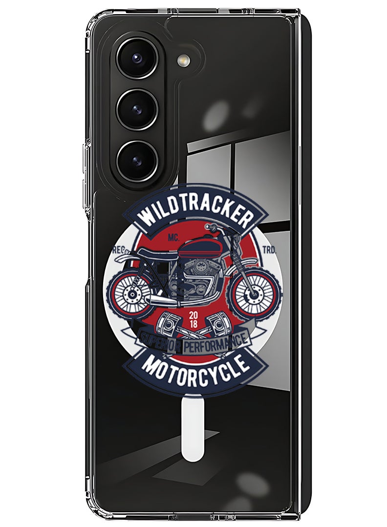 Theodor Magnetic Case for Samsung Galaxy Z Fold 5 Compatible with MagSafe Wireless Charging, Shockproof Phone Bumper Cover wil;d tracker - Image 1