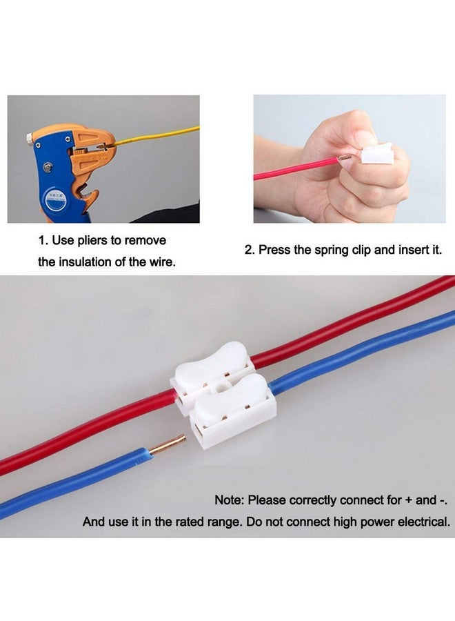 EVEN Push Quick Connector, Cable Connector 10A 220V 2 Pin Push Quick Wire Cable Connector (White) (25 Pieces) - Image 5