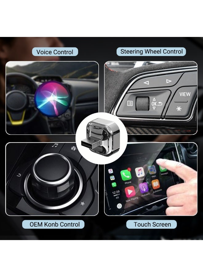 VOMO Wireless CarPlay & Android Auto Dongle, Fast Auto-Connect, Compact Plug & Play for iPhone/Android, USB/USB-C, No Delay - Image 3