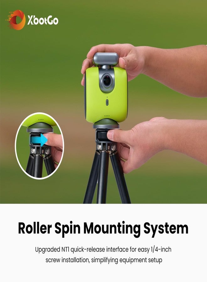 XbotGo Update T1 Tripod, 3.77ft Height, 6.6lb Load Capacity, Lightweight Aluminum, Compatible with XbotGo Chameleon Sports Gimbal, Extra Quick-Release Mount, Easy Setup, Portable - Image 3
