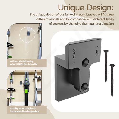 LIZEWEI Blower Wall Mount/Mounting Bracket for EGO Leaf Blower 530, 615, 650, LB5300 Wall Hanger, Plastic Wall Holder Wall Bracket for Hanging Leaf Blower - Image 4
