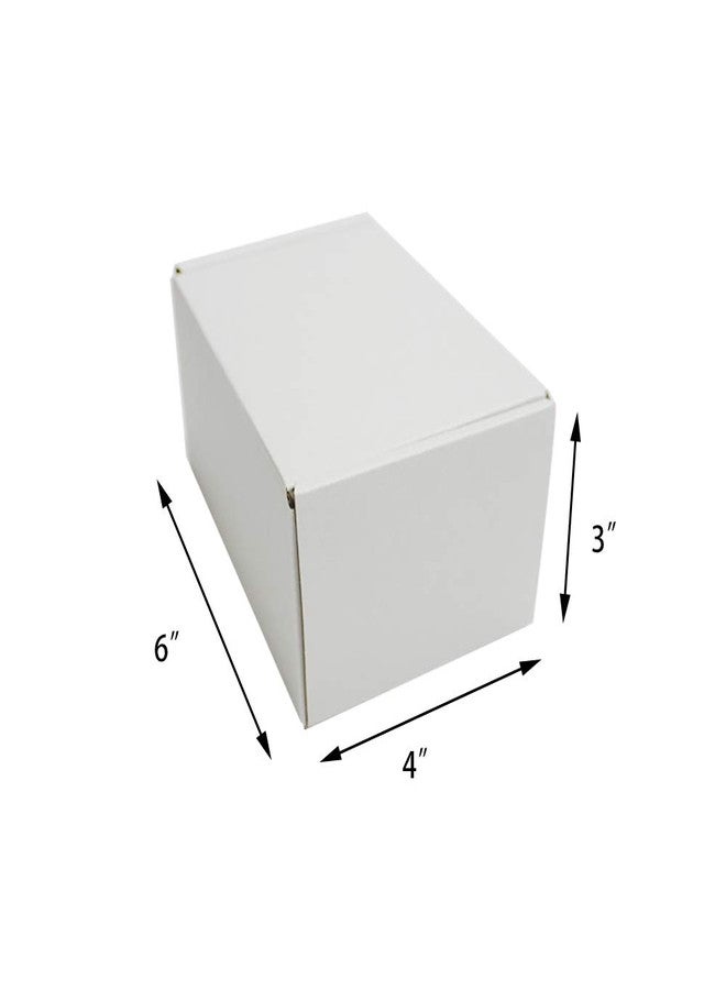 zmybcpack 50 Pack 6x4x3 inch Corrugated Box Mailers- White Cardboard Shipping Box Corrugated Box Mailer Shipping Box For Mailer, Moving and Craft - Image 3
