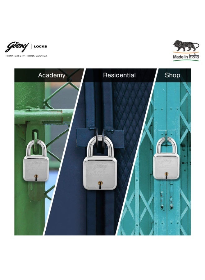 Godrej Locking Solutions and Systems Square 6 levers 50mm ,4 Keys,Padlock for Main Door - Image 2
