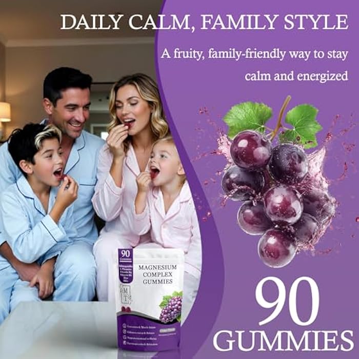 MATOP Magnesium Complex for Women Gummies - 8 in 1 Triple Magnesium Complex (Glycinate, Malate, Citrate) with L-Theanine, Ashwagandha, Vitamin D3, B6 & Zinc - Stress, Calm & Focus - 90 Vegan Gummies - Image 5