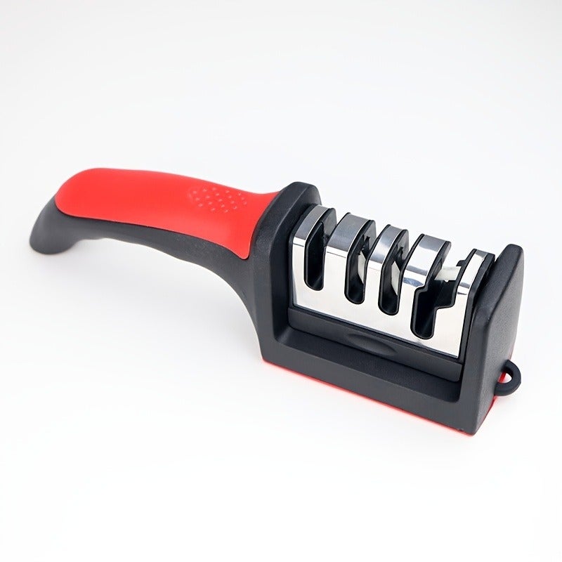 LDQ 4-Stage Professional Knife Sharpener - High-Precision Whetstone, Tungsten Diamond, And Ceramic Sharpening Stone with Non-Slip Grip - Easy to Use, Fast Sharpening, And Long-Lasting Performance, Suitable for Father's Day - Image 1