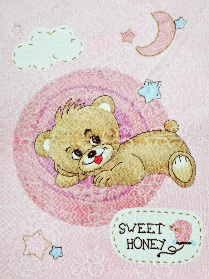 UltraSoft Baby Mink Blanket for Toddlers 14 Years 100x140 cm Warm Lightweight Available in 5 Colors Baby Pink  - Image 3
