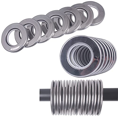 Mangood Stainless Steel Curtain Grommet, Inner Diameter Metal Curtain Rings with Eyelets 1-9/16"(40mm) Roman Ring Grommet Curtains Stainless For Bathroom Window,Set of 10 (Lighting Silver) - Image 5