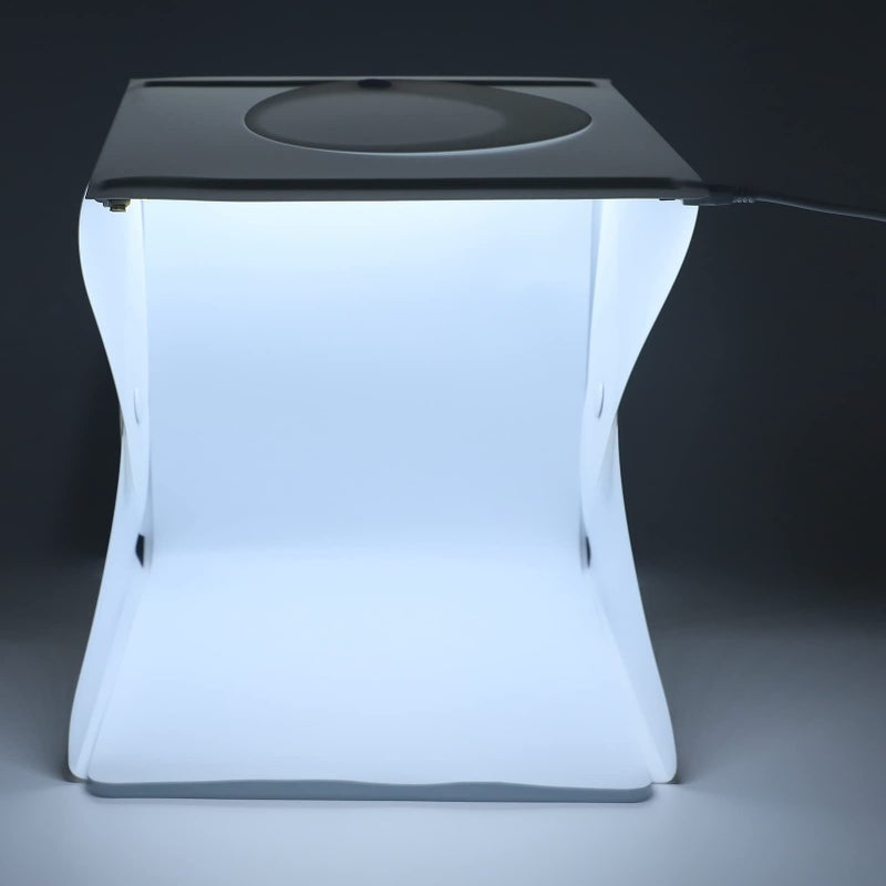 20 سم صندوق إضاءة محمول LED مع 6 خلفيات و10 مستويات سطوع لتصوير المجوهرات - Image 4