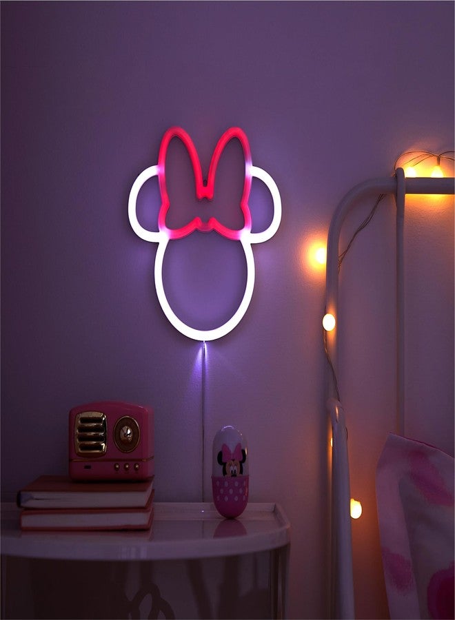 Idea Nuova Disney Minnie Mouse Neon Figural LED Hanging Wall Art, Kids Bedroom & Playroom Wall Décor, 6.8” x 11” - Image 5