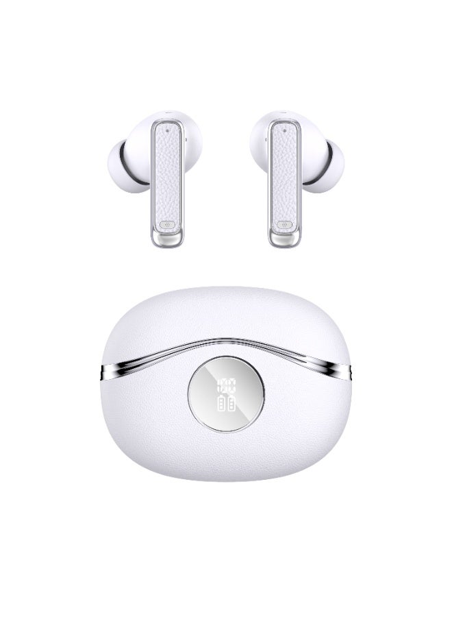 TWS Bluetooth Earbuds with Charging Case, Dual 13mm Copper Ring Speakers, White - Image 2