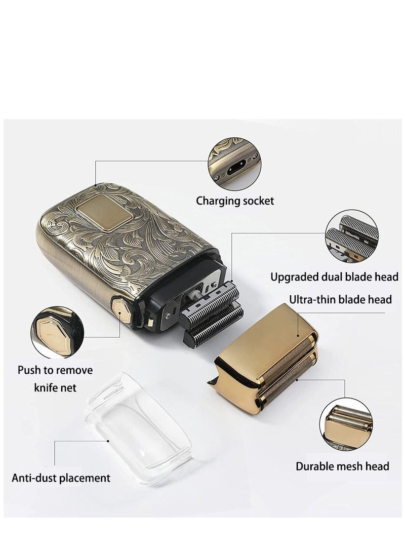 Arabest Dual Head Shaver Portable Metal Case Shaver Electric Mini Shaver - Image 2