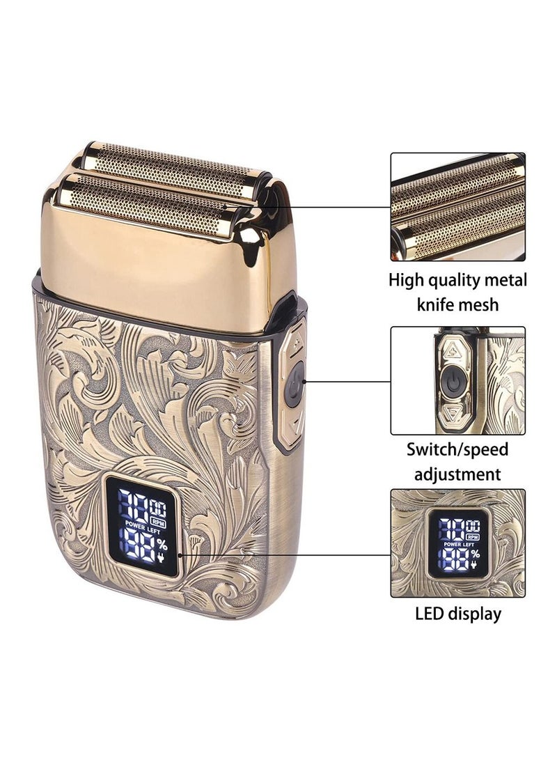 Arabest Dual Head Shaver Portable Metal Case Shaver Electric Mini Shaver - Image 4