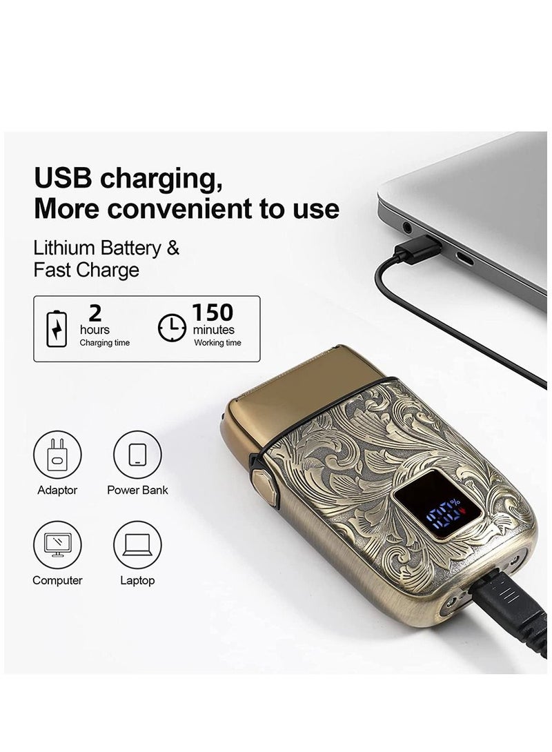 Arabest Dual Head Shaver Portable Metal Case Shaver Electric Mini Shaver - Image 3