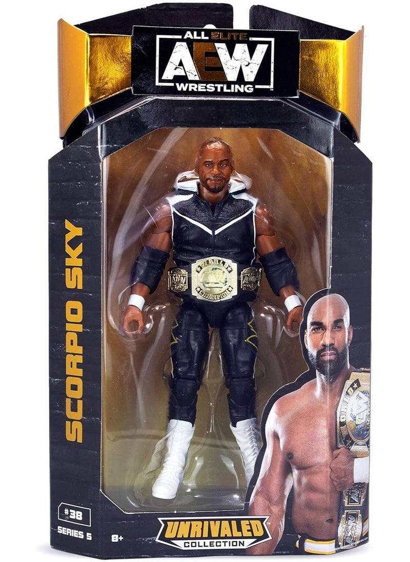 Aew - All Elite Wrestling AEW Scorpio Sky Unrivaled Jazwares Series 5 Figure, AEW0035 - Image 1