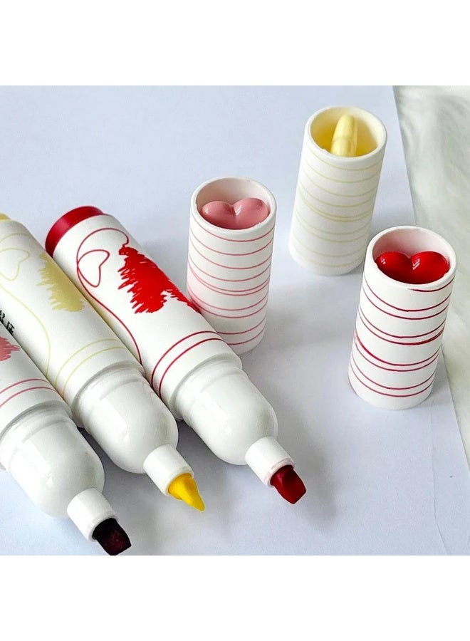 Moon Berry Heart Shape Highlighter Set Pastel Color Marker Pens for School and Office - Image 4