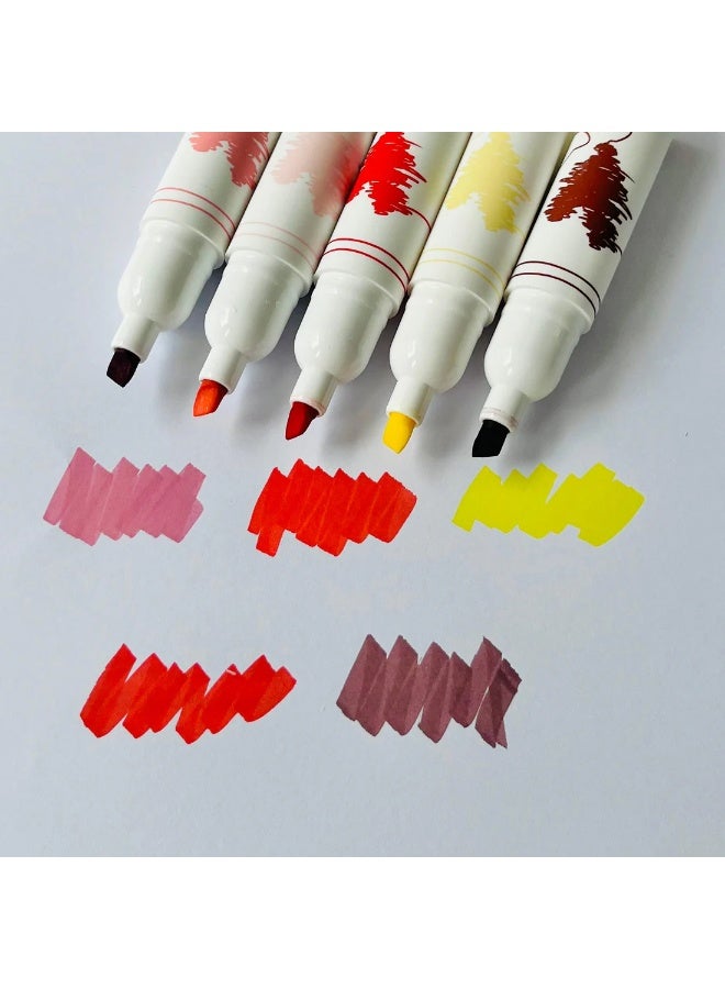 Moon Berry Heart Shape Highlighter Set Pastel Color Marker Pens for School and Office - Image 3