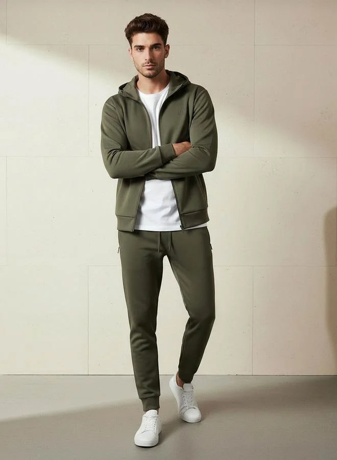 آكتف Men Regular Fit Jogger with Zipper Pockets