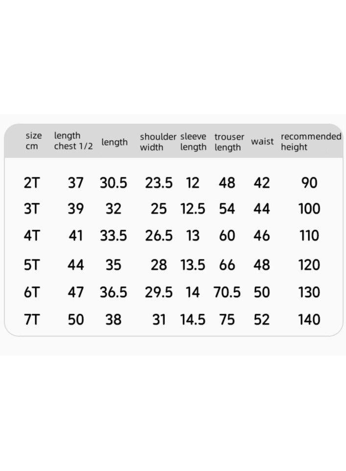 Girls Summer Short Sleeve Long Pants Two-piece Set  - Image 3