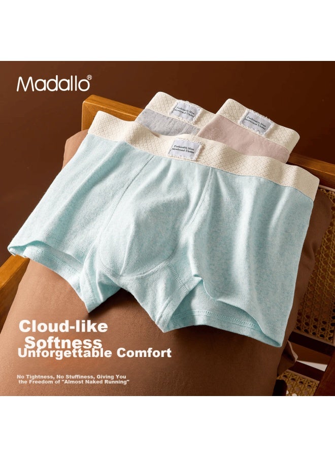 Modal Men's Pure Cotton Jacquard 10a Antibacterial Breathable Trendy Boxer Briefs XL - Image 2